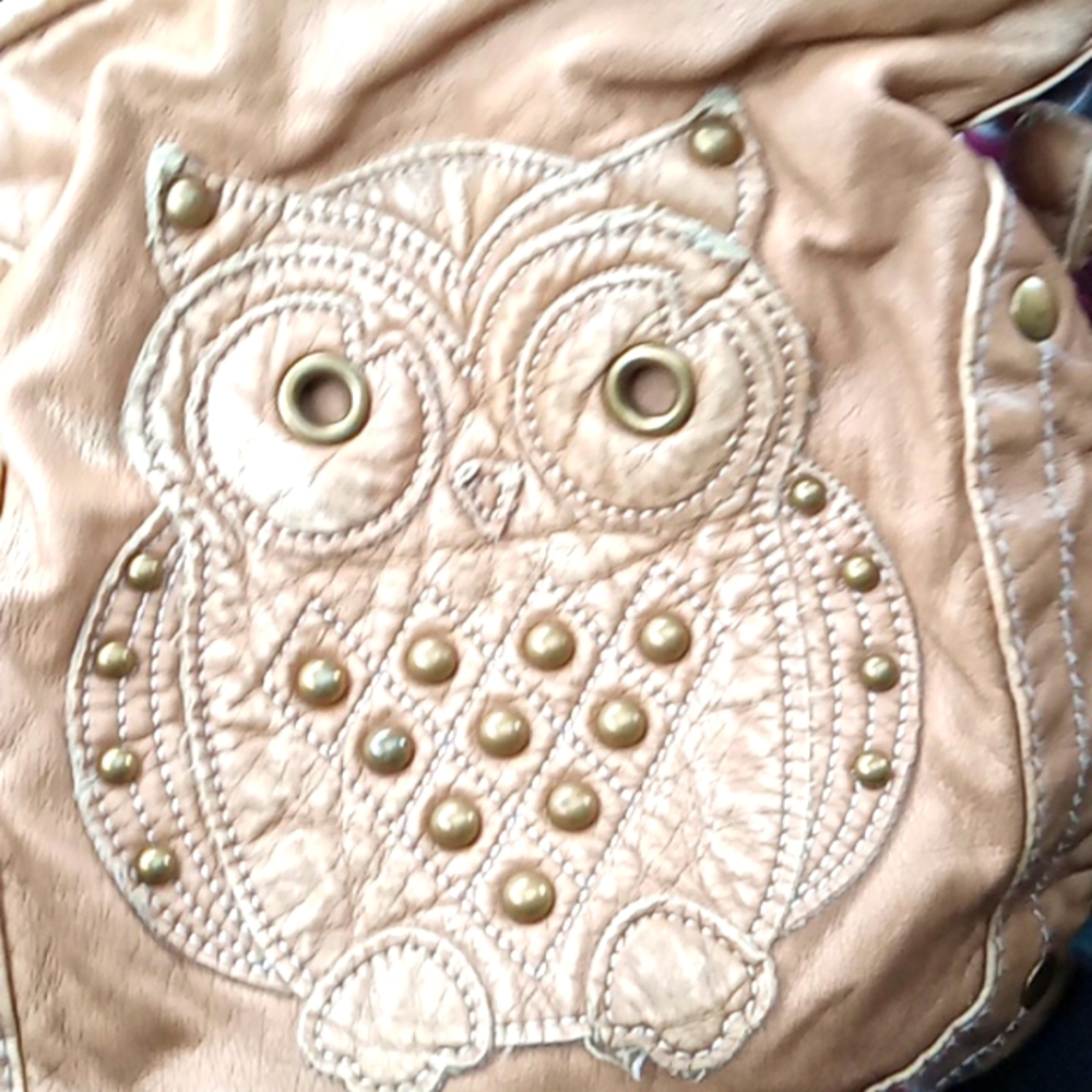 Soft leather owl purse